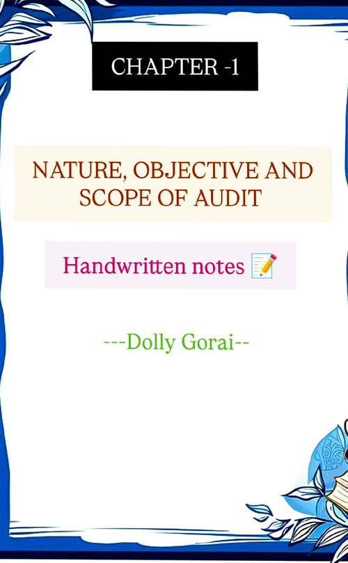 Download Handwritten notes AUDIT CHAPTER 1 - Detailed NotesNotes at ...