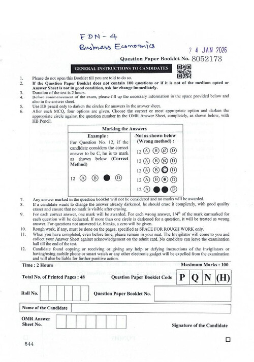 Ca foundation January 2026 business economics Suggested answers.. Follow to get free lectures of paid batches PW.