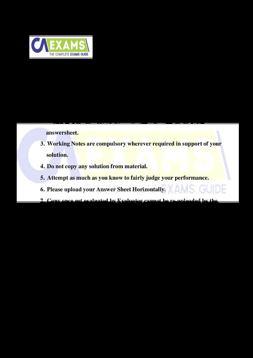 Business Economics Mock Test paper -4
100 Marks 