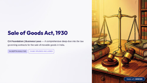 Sales of Goods Act, 1930 all concepts are cleared with case studies 