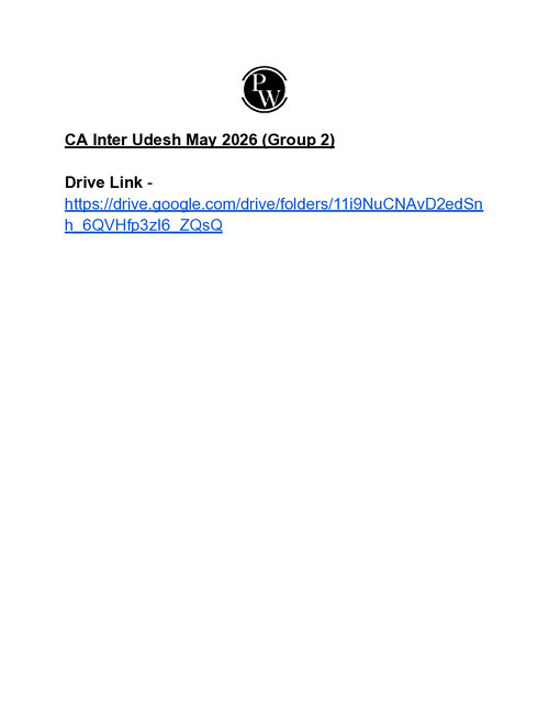 Drive link for Group 2 - MAY 2026