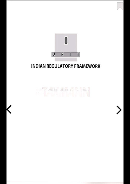 Indian Regulatory framework chapter Questions 