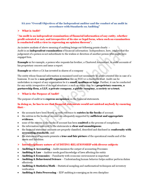 Audit notes ca inter