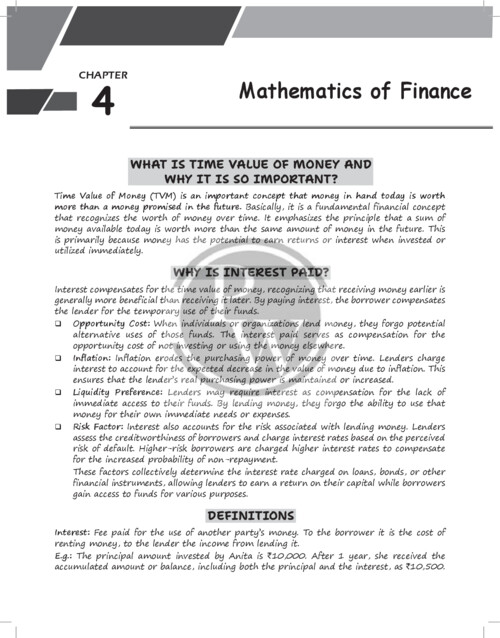 E-BOOK FOR QUANTITATIVE APTITUDE BY PW 
    ( MATHEMATICS OF FINANCE ) !!