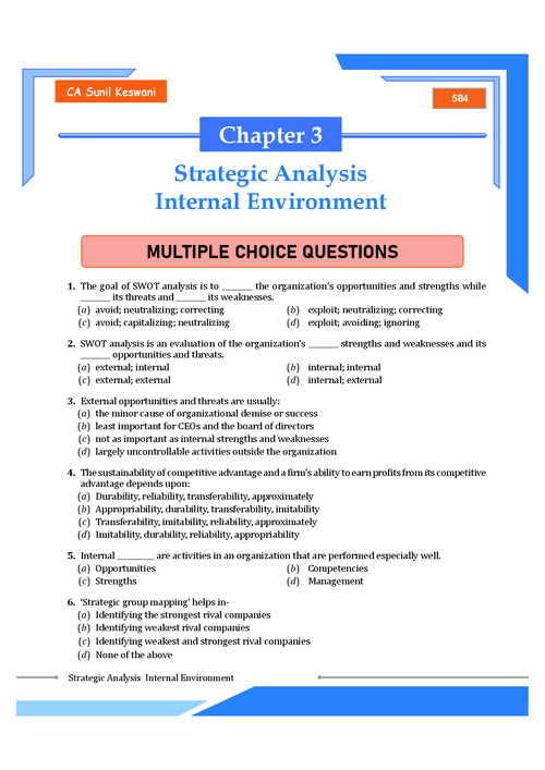 SM ch. 3 MCQ for practice
