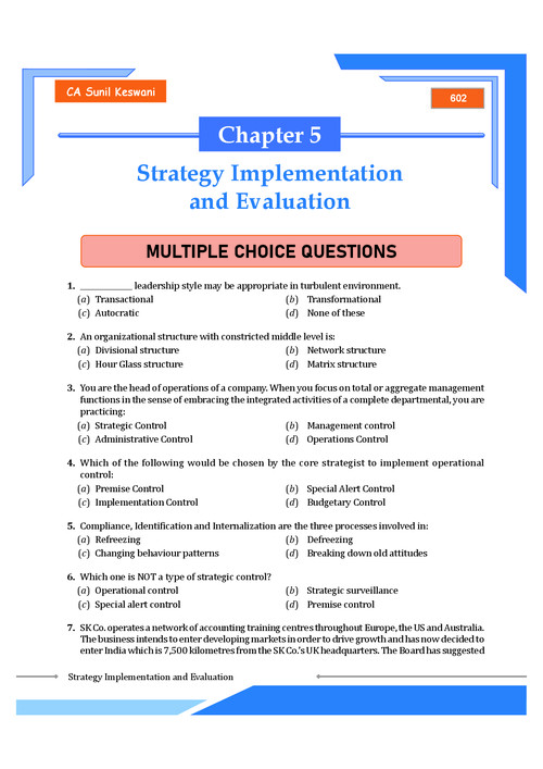 SM ch.5 MCQ for  practice