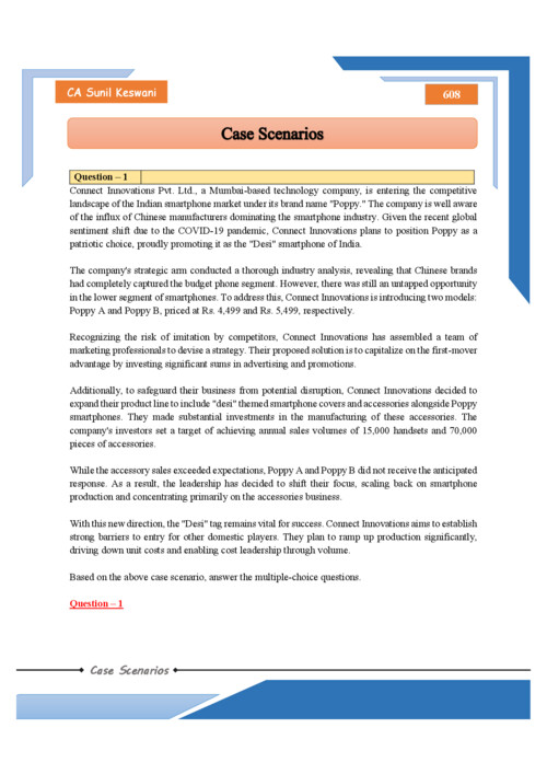 Case Scenarios of SM for practice 