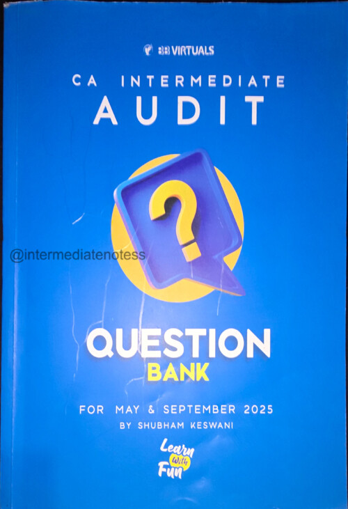 CA Shubham Keswani Sir's 
Auditing & Ethics 
Question Bank (All Chapters) 