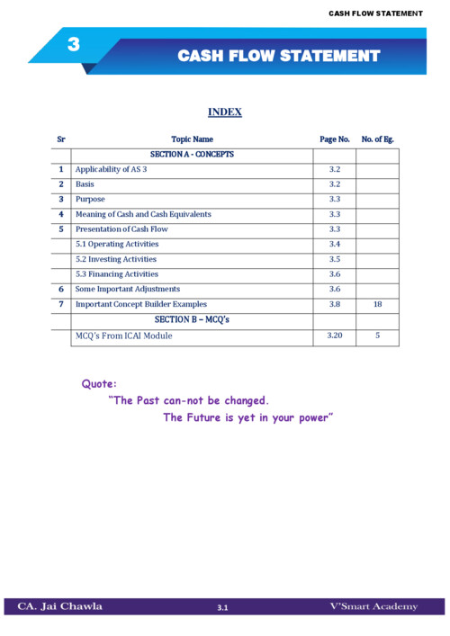 Cash flow statement 
