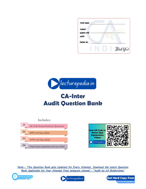 Audit Questions Bank (RTP's MTP's Pyq's till May 26 ) 