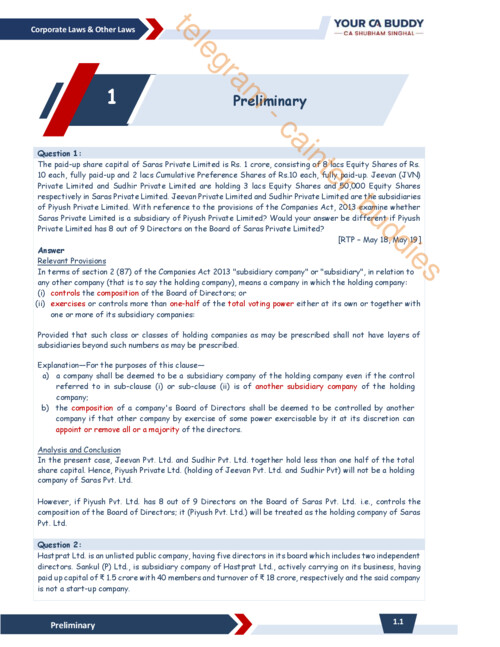 Law Question Bank By : CA Shubham Singhal ✅✅

I have PW CA intermediate Classes DM for Further Inquiries 