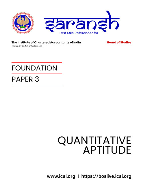 Ca foundation Paper 3 saransh 