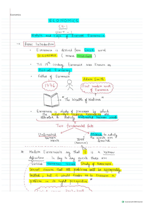 Parag Sir Eco Notes 1 To 5 , Parag Sir Classes Available DM me 