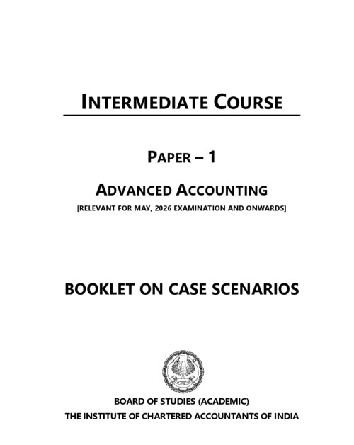 Advanced Accounting Case Scenario MCQ Booklet 

If Anybody wants PW CA intermediate classes DM me ✔️