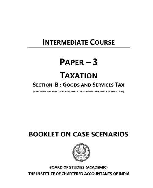 GST  Case Scenario MCQ Booklet 2 

If Anybody wants PW CA intermediate classes DM me ✔️