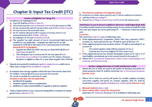 SEP 26 : ITC BY CA JASMEET SIR