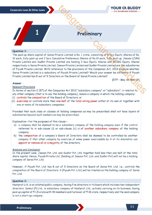 Shubham Singhal sir  sept 24 law question bank