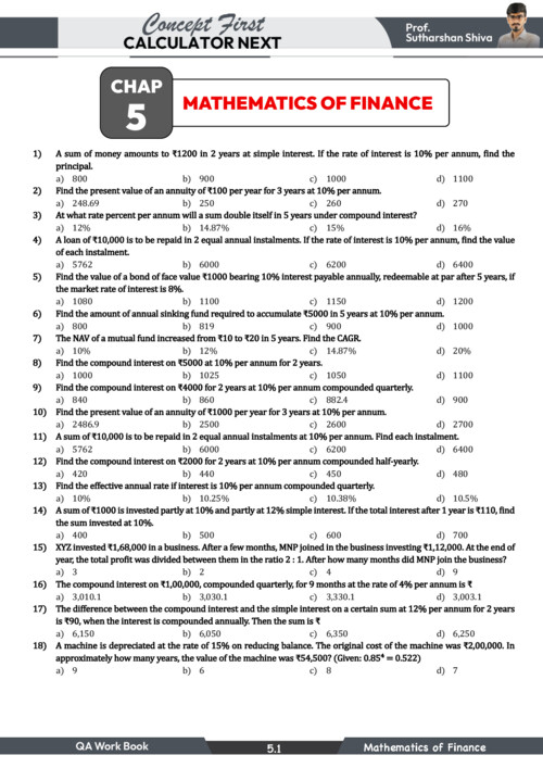 Mathematics of finance (MOF) practice questions 
Total=242 questions 