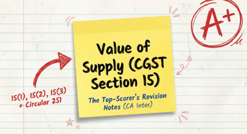 CA INTER
IDT -VALUE OF SUPPLY
MASTER NOTES