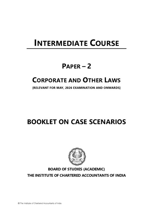 Corporate Law Case Scenario MCQ Booklet Latest Edition ✅ 

If Anybody wants PW, VC Gurukul and Ekagrata classes DM me ✔️