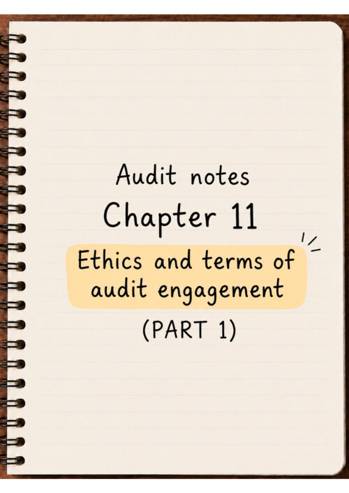 Chapter 11 - Ethics and terms of audit engagement...!!