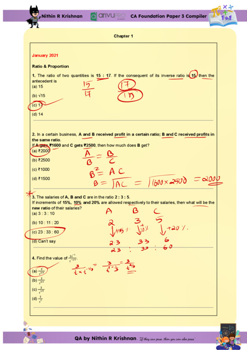QA Chapter 1 PYQ of Last 12 attempts 

If Anybody wants PW, VC Gurukul and Parag Sir Classes DM me 