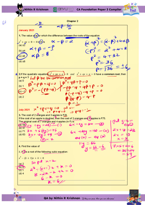 QA Chapter 2 PYQ of Last 12 attempts 

If Anybody wants PW, VC Gurukul and Parag Sir Classes DM me 