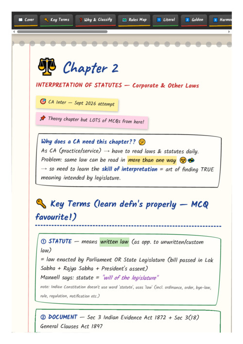 Interpretation Of Statuses Chapter Handwritten Notes 

If Anybody wants PW, VC Gurukul and Ekagrata classes DM me ✔️
