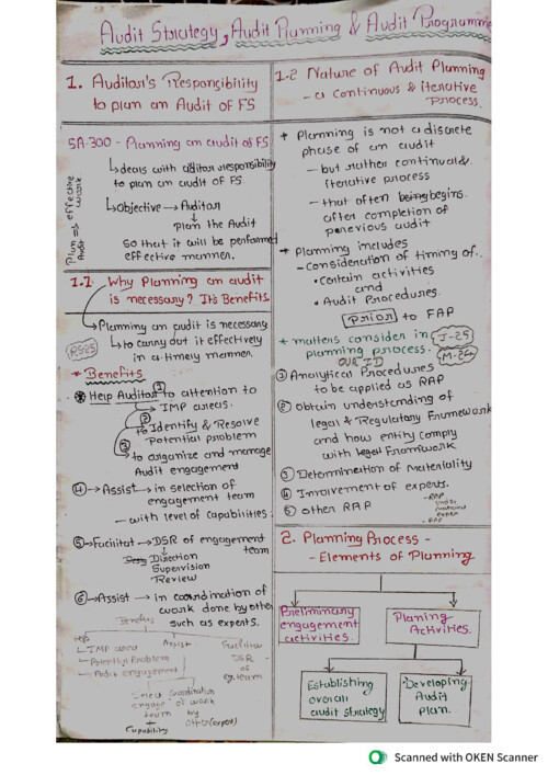 Audit ch:-2
Handwritten notes easy for effective reading 