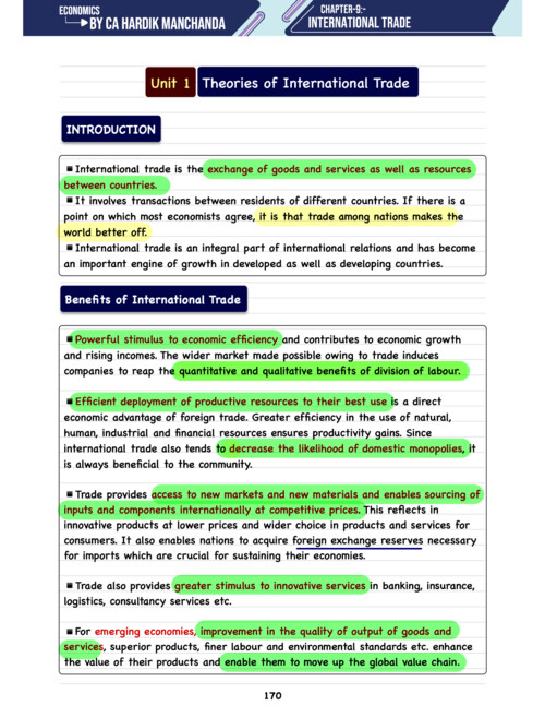 International Trade Unit 1 Hardik Manchanda Sir Latest Edition Notes

If anybody wants PW, VC Gurukul and Parag Sir Classes DM me 