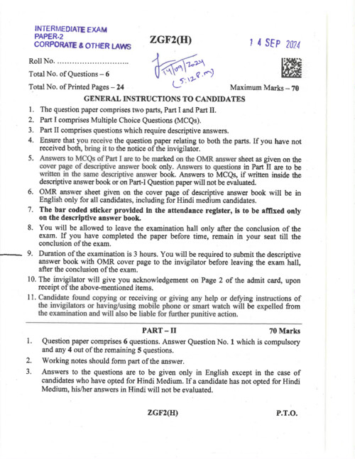 Inter Law Paper Sep 2024

If Anybody wants PW, VC Gurukul and Parag Sir classes DM me 