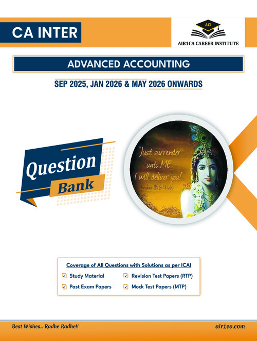 HP Aggarwal Sir Advanced Account Question Bank latest 

If Anybody wants PW, Vishwas CA and Parag Sir classes DM me ✅