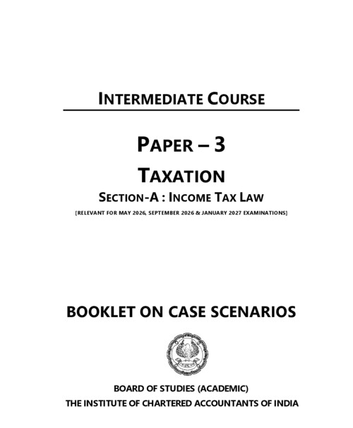 taxation case scenario booklet by icai