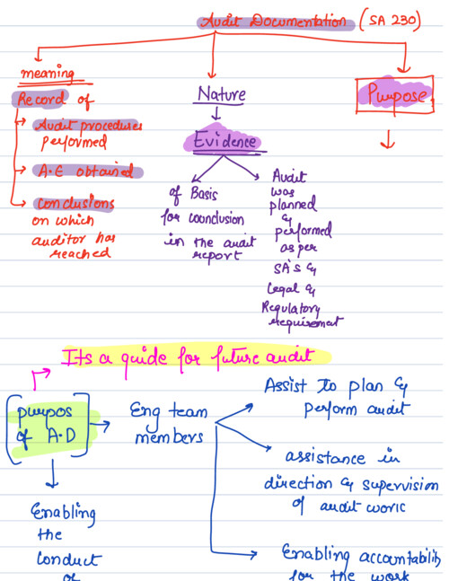AUDIT DOCUMENTATION HANDWRITTEN NOTES 