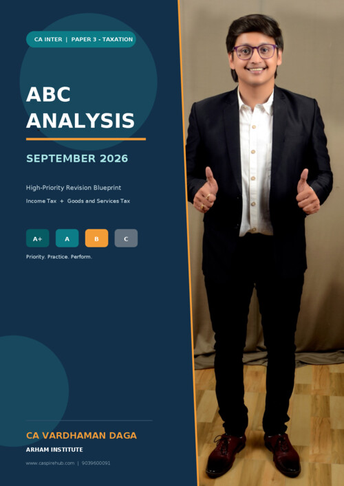 Taxation ABC Analysis By Vardhman Sir ✅ #sep2026exams


If Anybody wants PW, Vishwas CA and Parag Sir classes DM me ✅