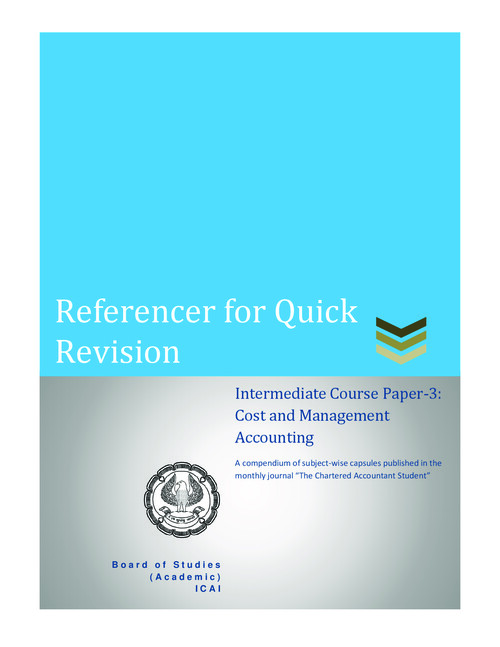 Costing ca Intermediate examination...for one day quick revision capsule 