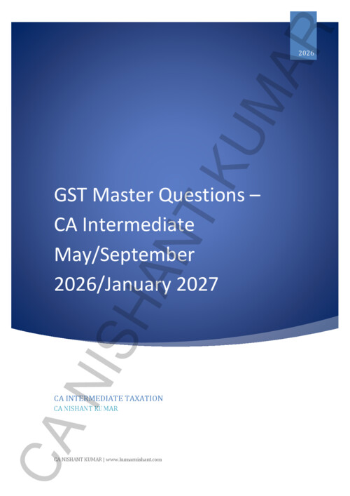 GST master Q sheet - CA Nishant kumar 