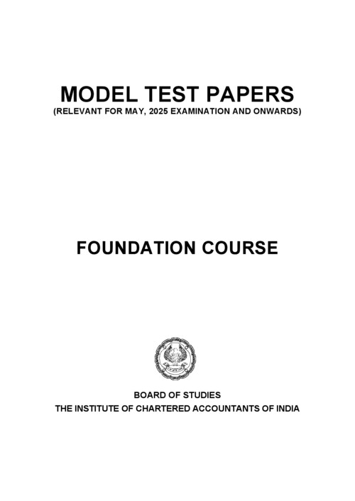 ICAI model Test papers 