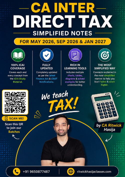 Taxation...CA Intermediate examination..!!
Group 1...!!
Summary notes...!!
