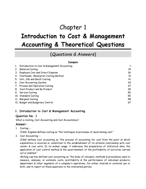 COSTING MAIN BOOK BY UNACADEMY RELEVANT FOR SEP 26 , JANUARY 27 AND MAY 27