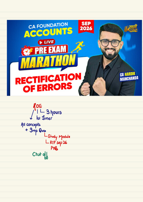RECTIFICATION OF ERRORS
 BY CA  HARDIK SIR !!