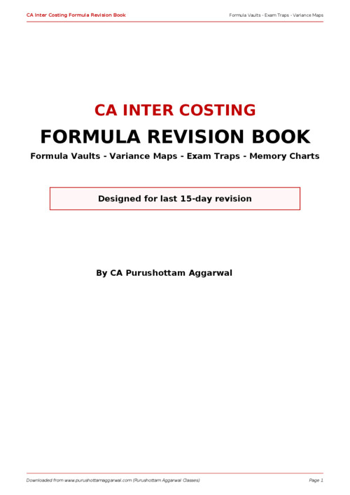 Formula sheet
