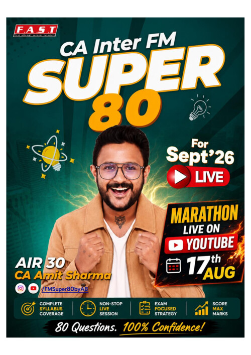 CA inter fm super 80 questions 