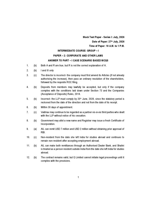 CA inter september 2026 MTP series l solutions 