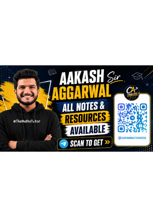 Aakash Aggarwal Sir latest All Notes & Resources Available 

SCAN TO GET 

If anybody wants PW, Vishwas Ca and Parag Sir Classes DM me 