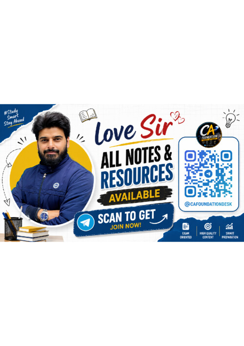 Love Sir  latest All Notes & Resources Available 

SCAN TO GET 

If anybody wants PW, Vishwas Ca and Parag Sir Classes DM me 