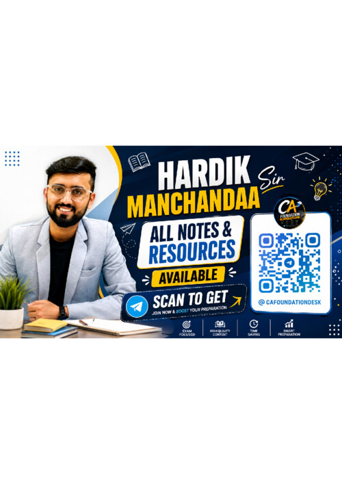 Hardik Manchanda Sir latest All Notes & Resources Available 

SCAN TO GET 

If anybody wants PW, Vishwas Ca and Parag Sir Classes DM me 