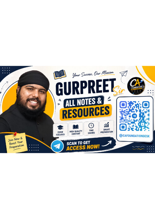 Gurpreet Sir Sir latest All Notes & Resources Available 

SCAN TO GET ! 

If anybody wants PW, Vishwas Ca and Parag Sir Classes DM me 