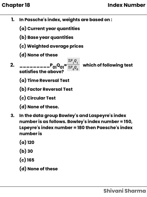 Index number practice questions ✨