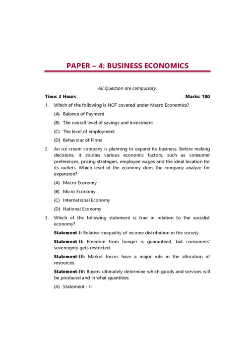 economics paper paper 